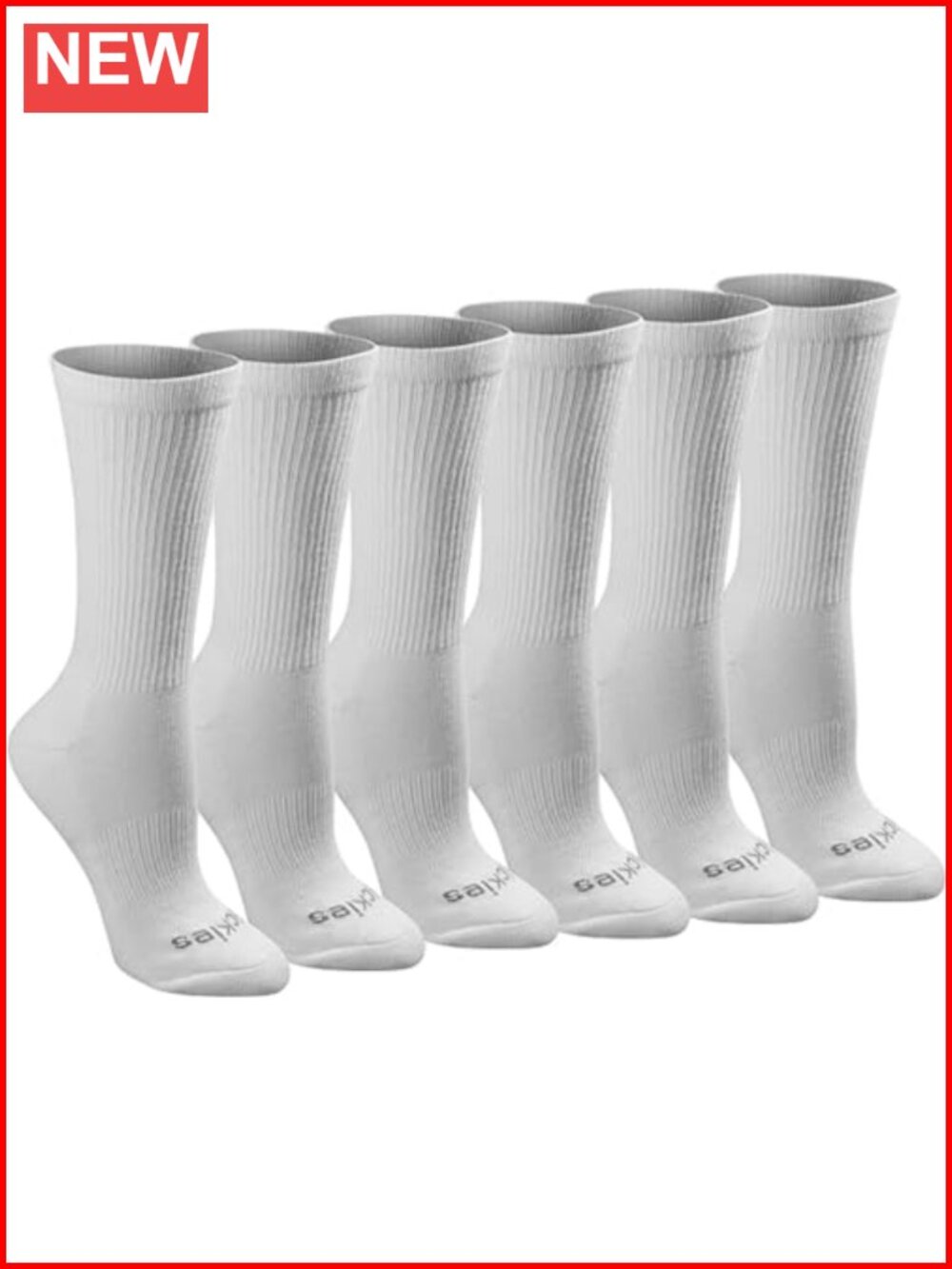 Dri-Tech Essential Crew Calf Socks Cushioned Moisture Wicking